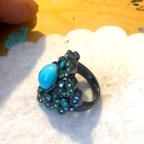 Blue Turquoise Gem Ring - Picture 3 of 6